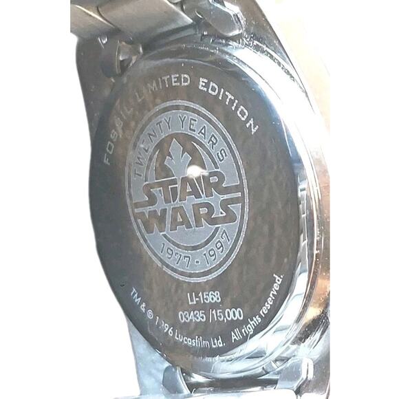 Vintage FOSSIL Star Wars Death Star Watch LI-1568 1996 Rare Limited Edition - Picture 10 of 10